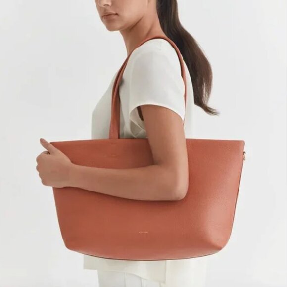 NWT Cuyana Small Easy Zipper Tote in Terracota and gift box - Picture 3 of 12